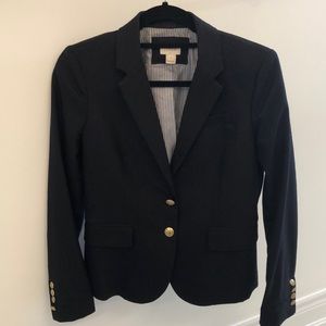 JCrew classic 2 button black blazer